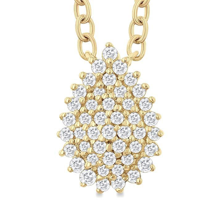 Atlas Kestrel Pear Shape Petite Cluster Diamond Fashion Pendant