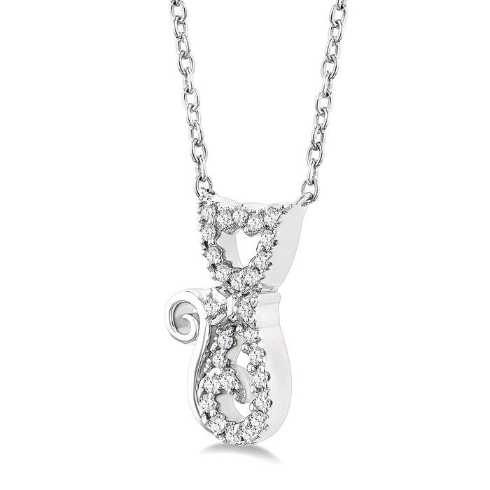 Lysandra Aria Cat Petite Diamond Fashion Pendant