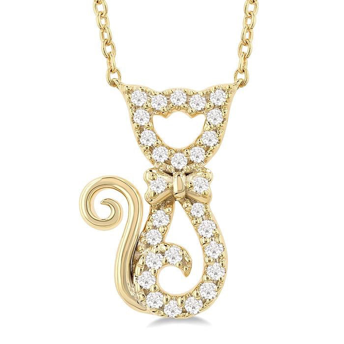 Zaira Majesty Cat Petite Diamond Fashion Pendant