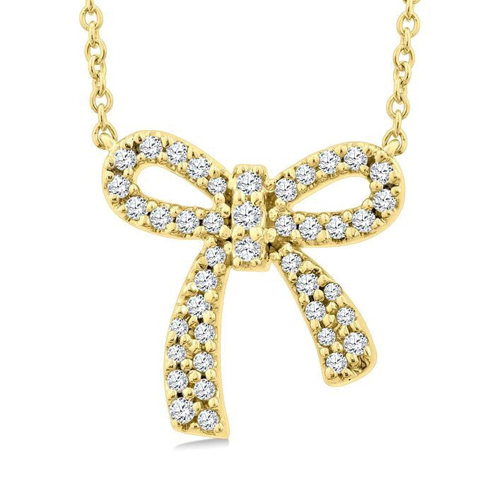 Waverly Aria Bow Petite Diamond Fashion Pendant