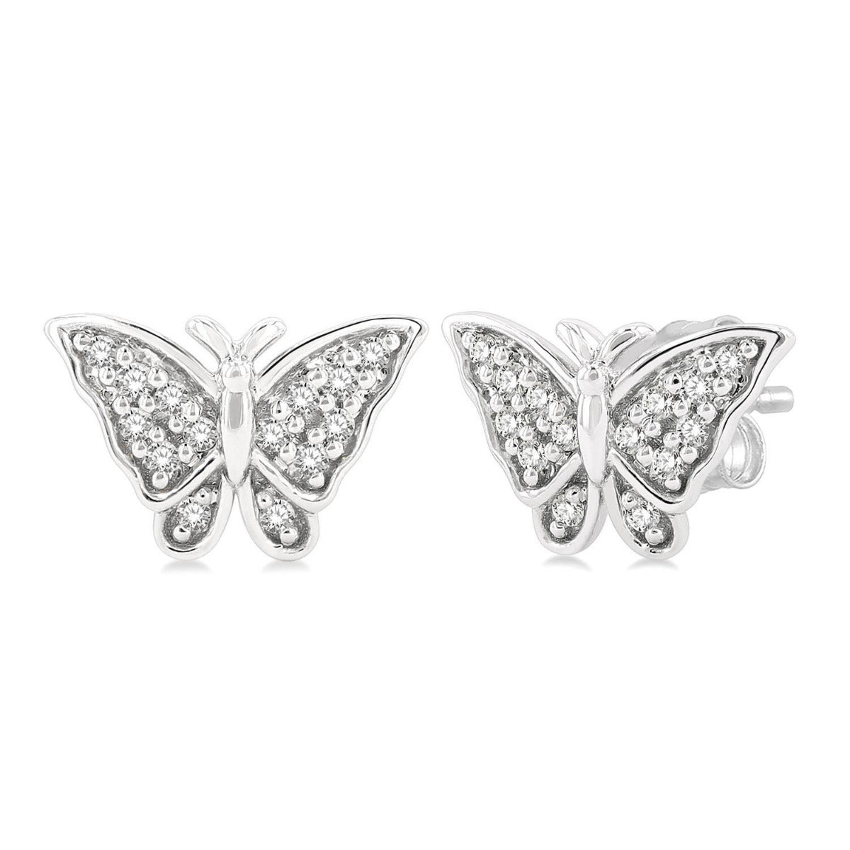 Butterfly Petite Diamond Fashion Earrings