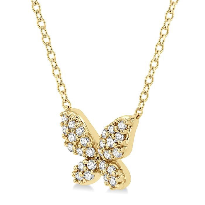 Quill Oleander Butterfly Petite Diamond Fashion Pendant