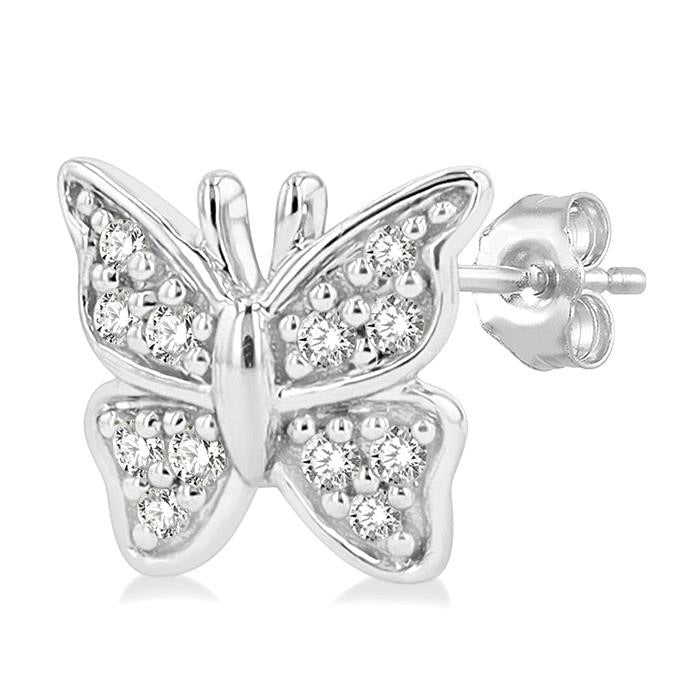 Butterfly Petite Diamond Fashion Earrings