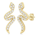 Snake Petite Diamond Fashion Earrings