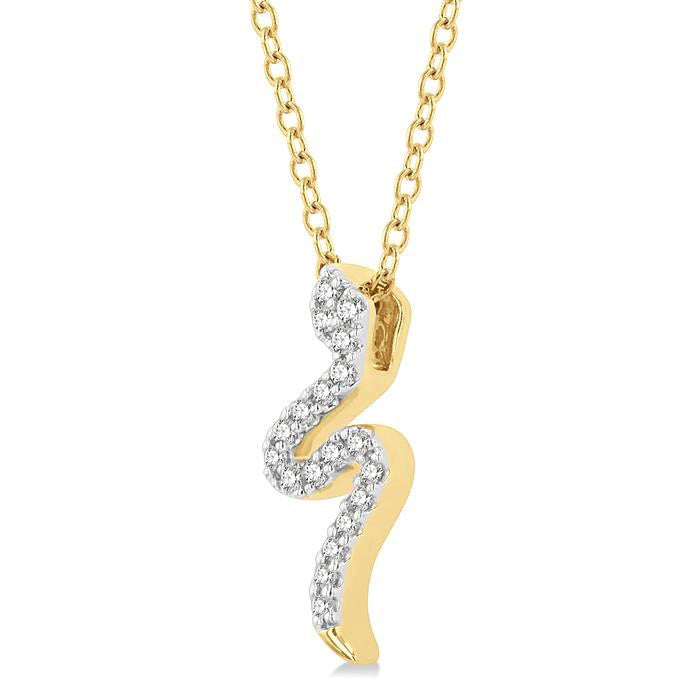 Zinnia Kalliope Snake Petite Diamond Fashion Pendant