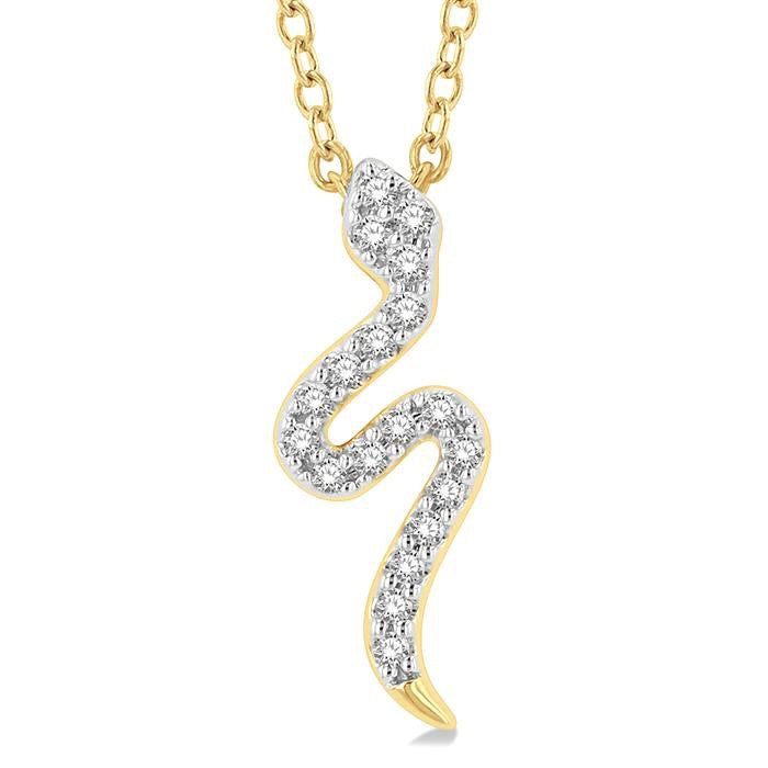 Zinnia Kalliope Snake Petite Diamond Fashion Pendant