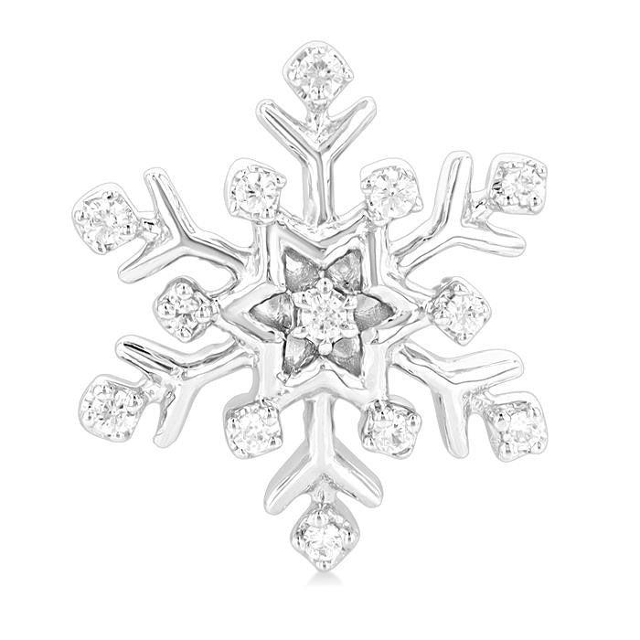 Snow Flake Petite Diamond Fashion Earrings