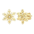 Snow Flake Petite Diamond Fashion Earrings