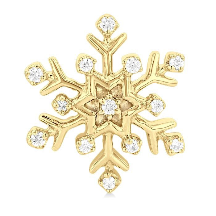 Snow Flake Petite Diamond Fashion Earrings