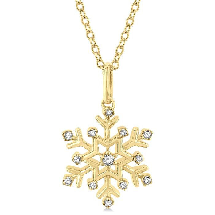Eclipse Gala Snow Flake Petite Diamond Fashion Pendant