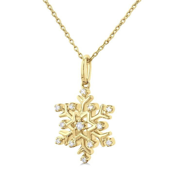 Eclipse Gala Snow Flake Petite Diamond Fashion Pendant
