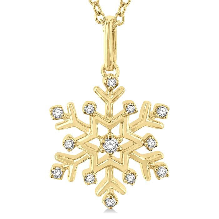 Eclipse Gala Snow Flake Petite Diamond Fashion Pendant