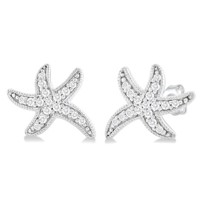 Starfish Petite Diamond Fashion Earrings