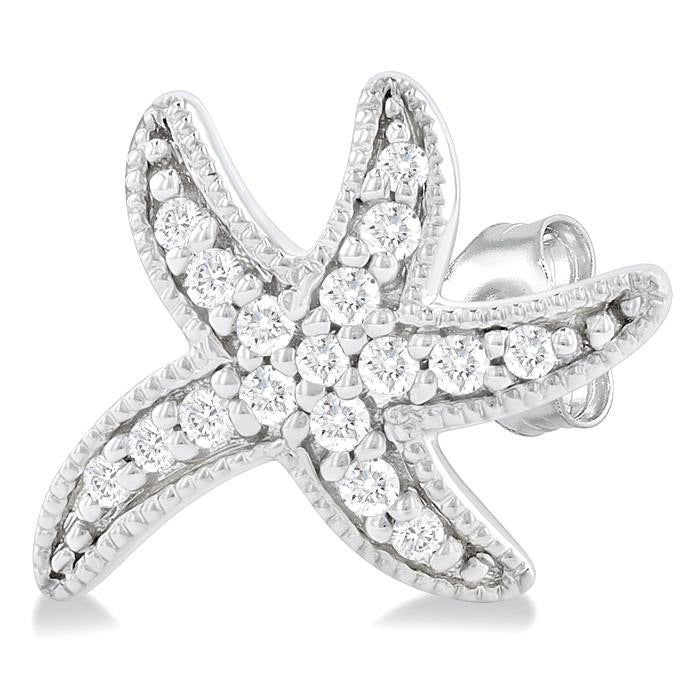 Starfish Petite Diamond Fashion Earrings