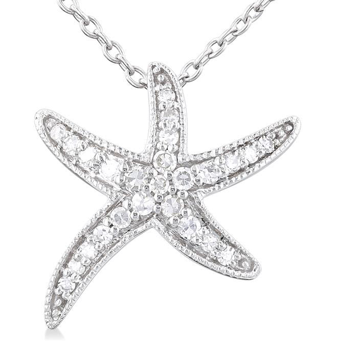 Umbria Rhea Starfish Petite Diamond Fashion Pendant