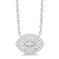 Marquise Shape Petite Halo Diamond Fashion Pendant