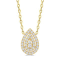 Pear Shape Petite Halo Diamond Fashion Pendant
