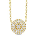 Raven Violet Round Shape Petite Halo Diamond Fashion Pendant