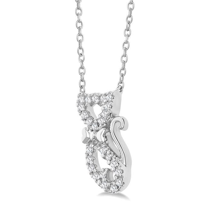 Harbor Violet Cat Petite Diamond Fashion Pendant