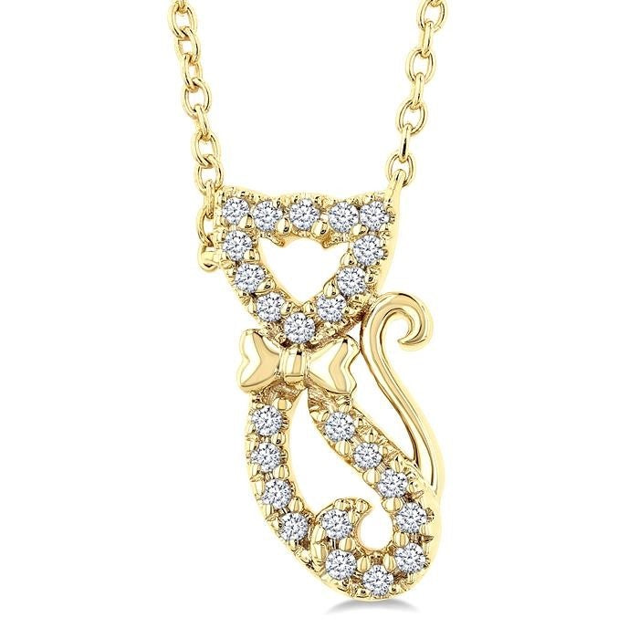 Sundew Chantilly Cat Petite Diamond Fashion Pendant