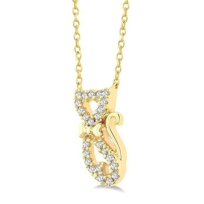 Sundew Chantilly Cat Petite Diamond Fashion Pendant