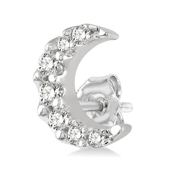Crescent Petite Diamond Fashion Earrings