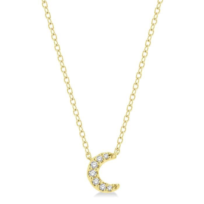Luna Petite Crescent Diamond Pendant
