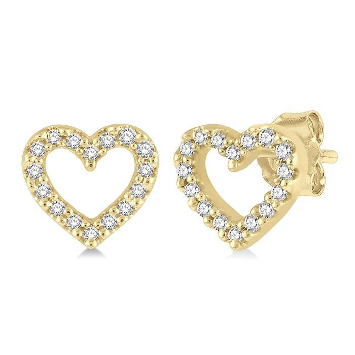 Heart Shape Petite Diamond Fashion Earrings