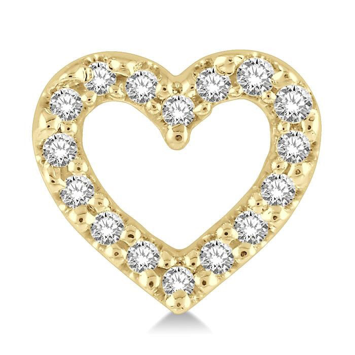 Heart Shape Petite Diamond Fashion Earrings