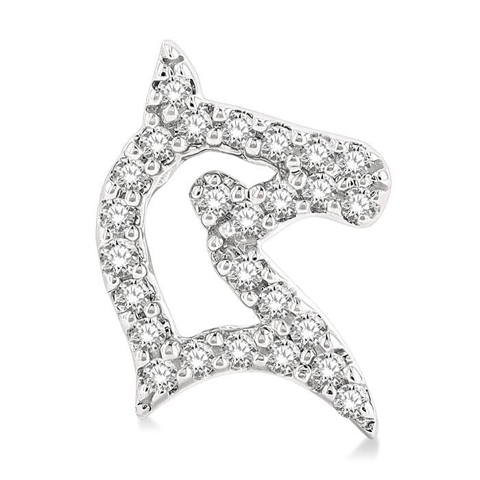 Horse Petite Diamond Fashion Earrings