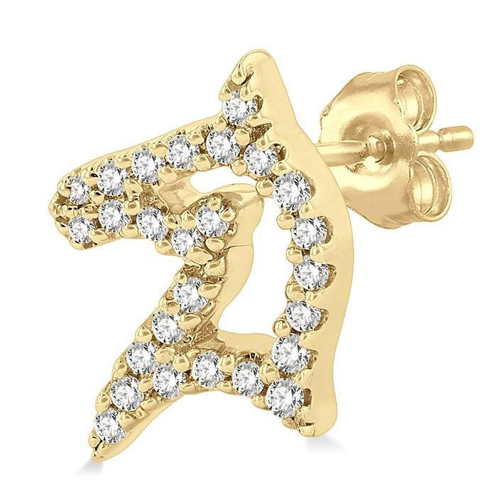 Horse Petite Diamond Fashion Earrings