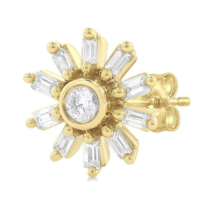 Petite Baguette Diamond Fashion Earrings
