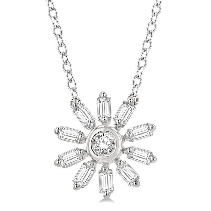 Aria Perseus Petite Baguette Diamond Fashion Pendant