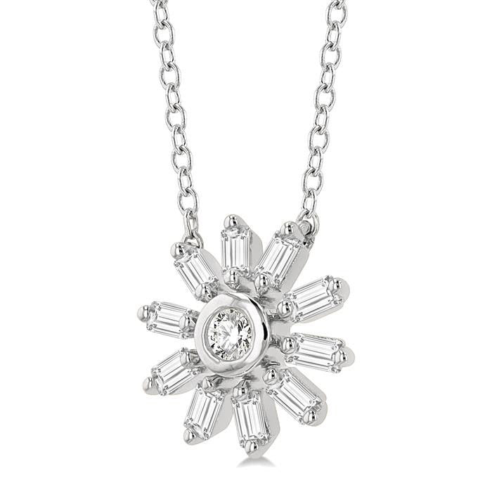 Aria Perseus Petite Baguette Diamond Fashion Pendant