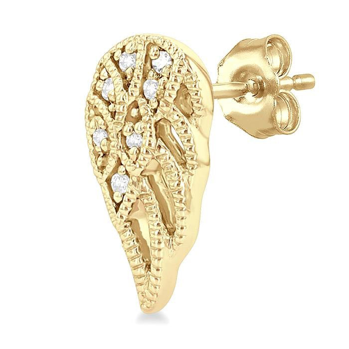 Angel Wings Petite Diamond Fashion Earrings