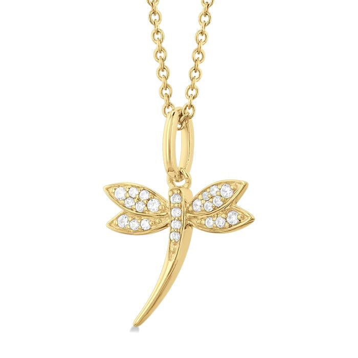 Xanthe River Dragonfly Petite Diamond Fashion Pendant