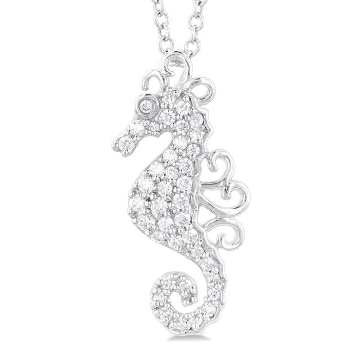 Aria Yew Seahorse Petite Diamond Fashion Pendant