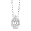 Gale Aurora Pear Shape Bezel Set Petite Fusion Diamond Fashion Pendant