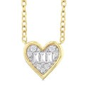 Heart Shape Bezel Set Petite Fusion Diamond Fashion Pendant
