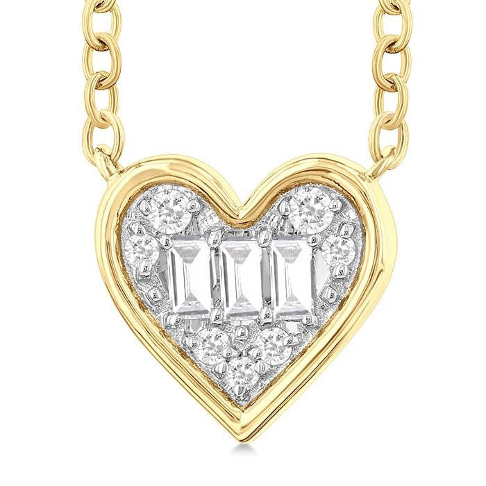 Heart Shape Bezel Set Petite Fusion Diamond Fashion Pendant