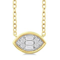 Marquise Shape East-West Bezel Set Petite Fusion Diamond Fashion Pendant