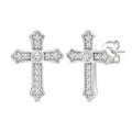 Cross Petite Diamond Fashion Earrings