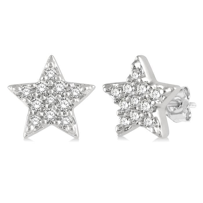 Star Petite Diamond Fashion Earrings