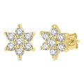 Flower Shape Petite Diamond Fashion Earrings