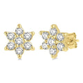 Flower Shape Petite Diamond Fashion Earrings