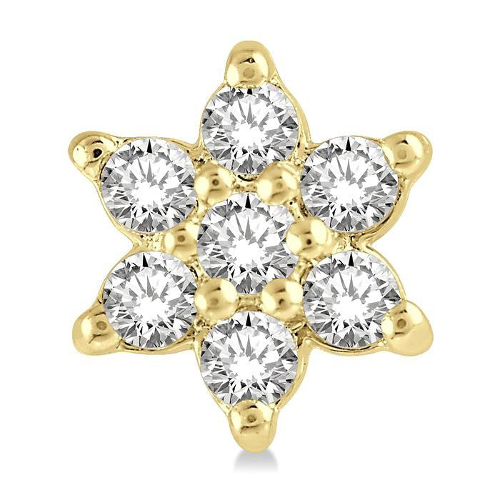Flower Shape Petite Diamond Fashion Earrings