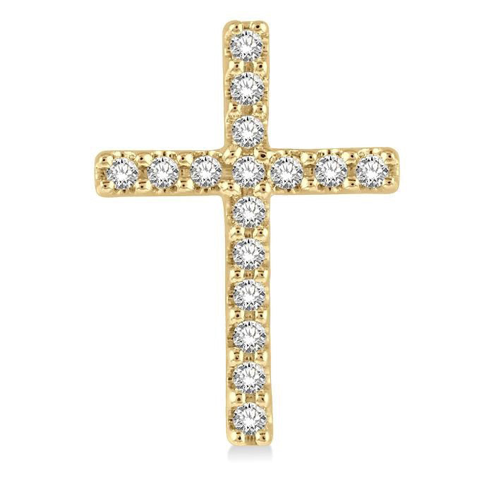 Cross Petite Diamond Fashion Earrings