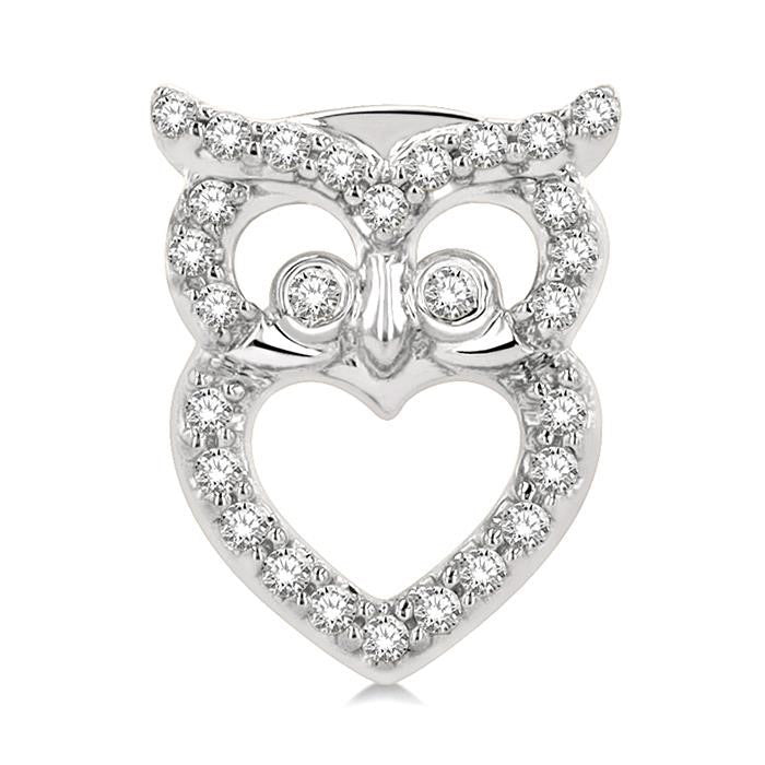 Owl Petite Diamond Fashion Earrings