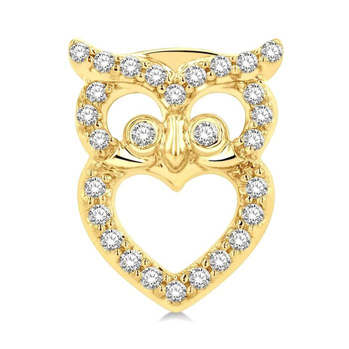Owl Petite Diamond Fashion Earrings