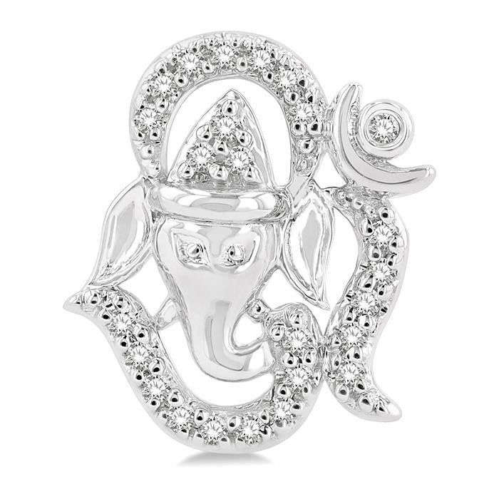 'Om Ganesha' Petite Diamond Fashion Earrings